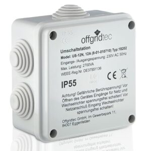 Offgridtec Umschaltstation für Netzvorrangschaltung USV Betrieb US230/12 12A 2700W 230VAC